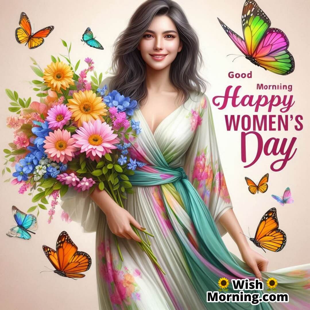 Good Morning Women’s Day Flowers Card