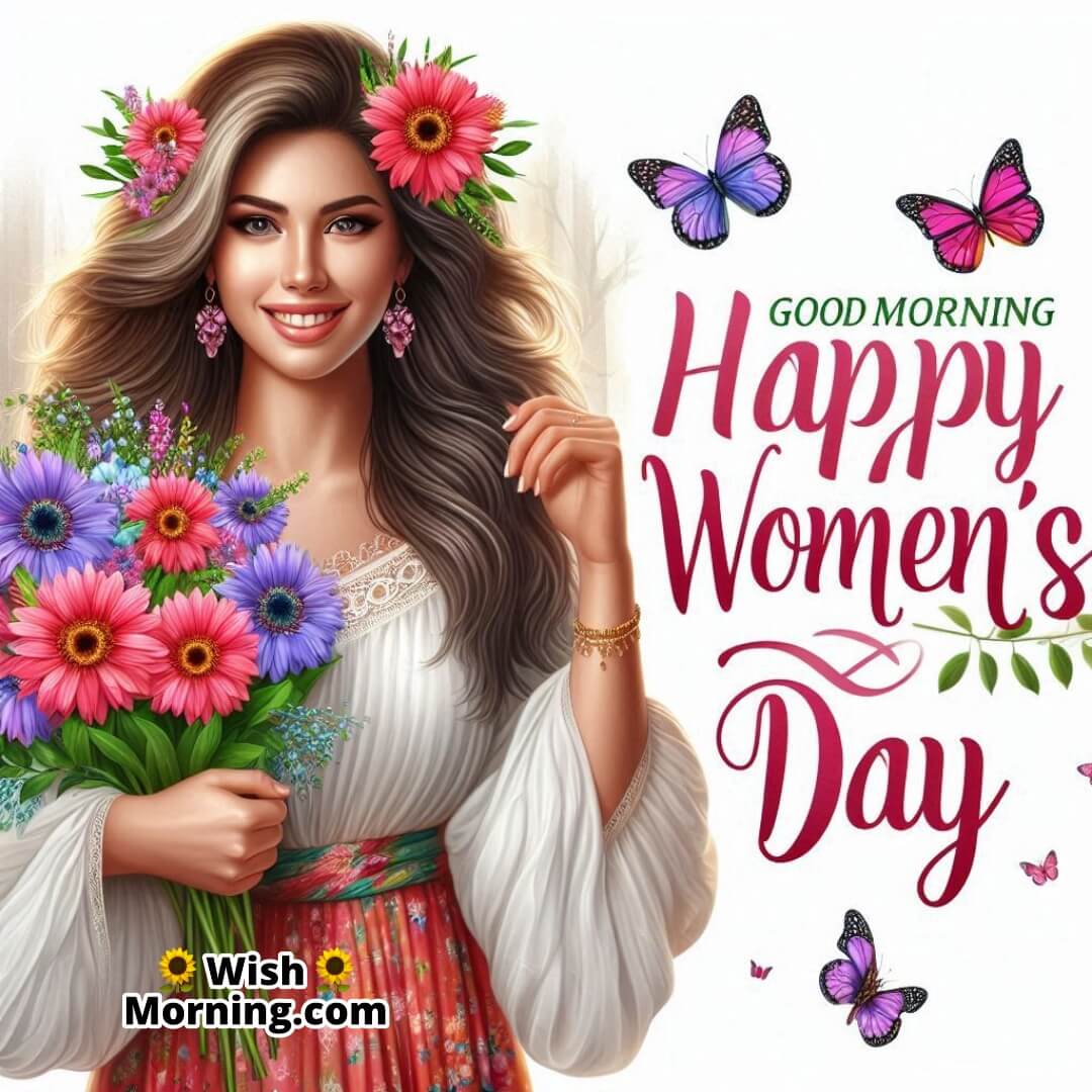 Good Morning Women’s Day With Flowers