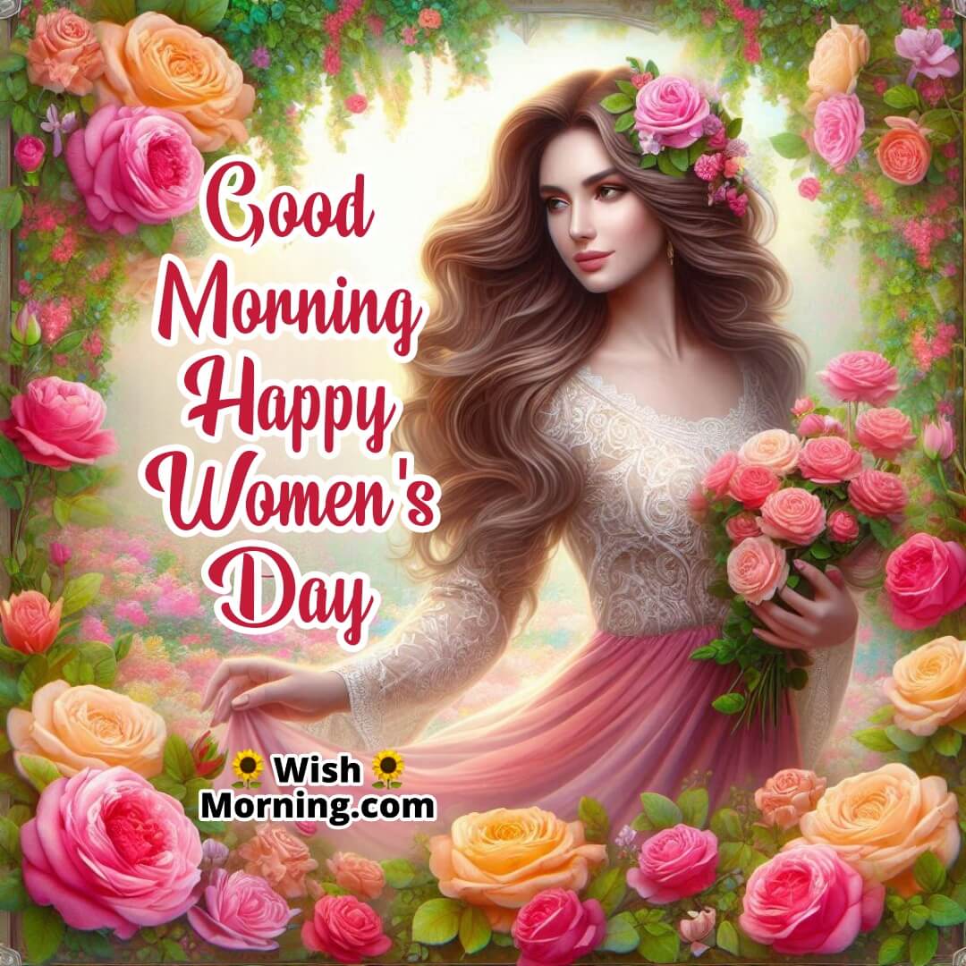 Good Morning Women’s Day With Roses