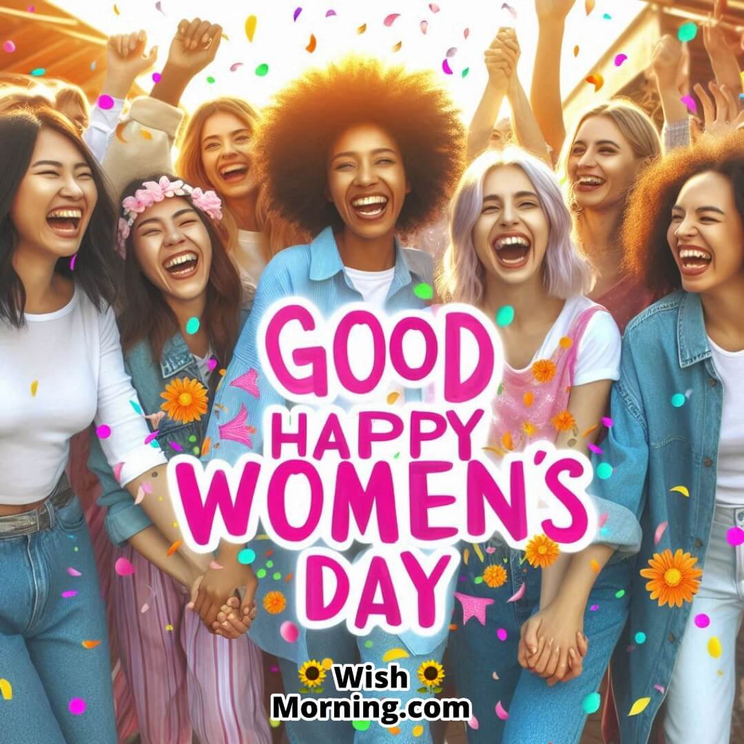 Good Morning Women’s Day With A Group Of Women